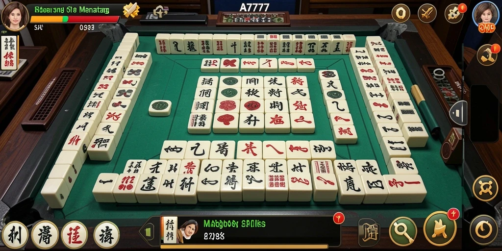 Screenshot menampilkan gameplay A7777 yang mengasyikkan dan penuh tantangan Mahjong.