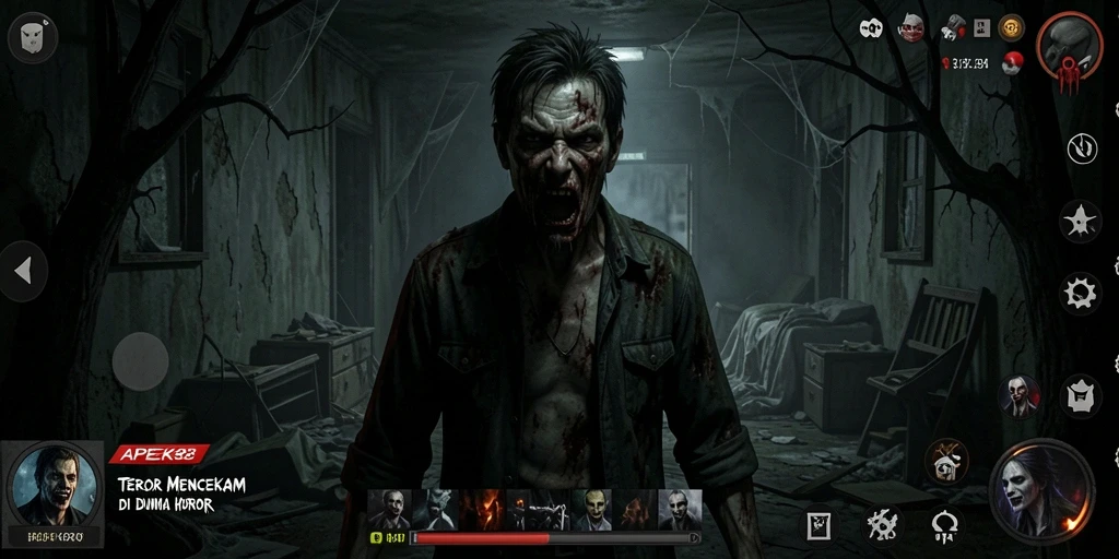 Tangkapan layar menampilkan gameplay menyeramkan APEK88.