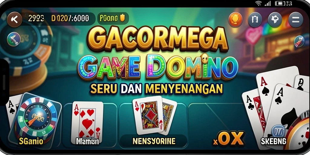 Tampilan gameplay seru dari GACORMEGA yang menampilkan domino.