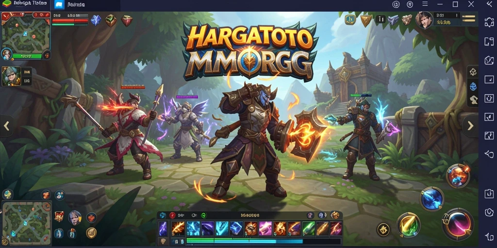 Tampilan gameplay HARGATOTO yang menampilkan aksi seru petualangan MMORPG.