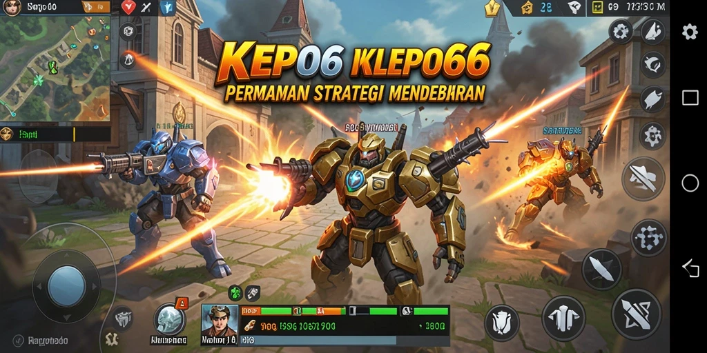 Tangkapan layar utama KEPO66 menunjukkan aksi strategi yang intens.