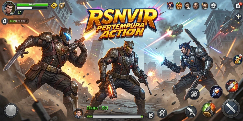 Gameplay mendebarkan RSNVIP dengan aksi pertempuran yang seru.