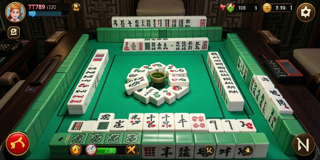 Screenshot dari gameplay Mahjong di TT789 menunjukkan keseruan permainan.