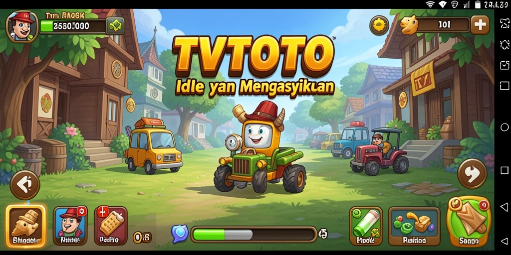 Tampilan gameplay TVTOTO yang mendebarkan dan sederhana.